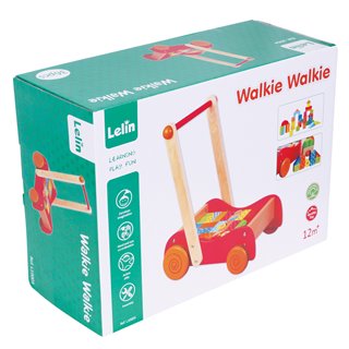 Lelin Toys - Duw- Loopwagen met Gekleurde Blokken - 30 stuks
